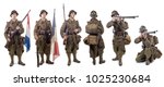 different view of a french soldier 1940  wwii isolated on the white background