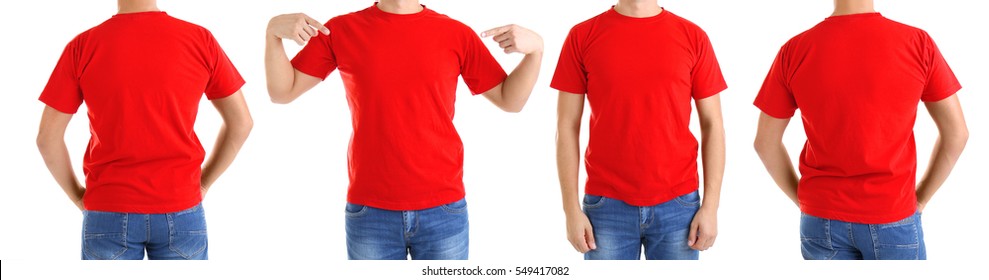 red t shirt back