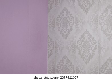 Woman Knead Glue Wallpapering Pouring Wallpaper Stock Photo