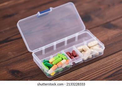 Different Western Medicines In Assortment Medicine Box