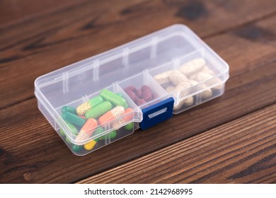 Different Western Medicines In Assortment Medicine Box