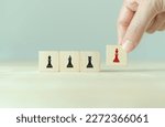 Differentiation strategy concept. Business develop by providing uniqueness, different and distinct from competitors, creating competitive advantages. Differentiation of product, service and brand.