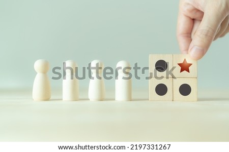 Differentiation strategy concept. Business develop by providing  uniqueness, different and distinct from competitors, creating competitive advantages. Differentiation of product, service and brand.