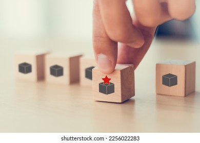 Differentiation strategy concept. Providing uniqueness, different and distinct from competitors, creating competitive advantages. Special, limited, exclusive, VIP, made to order, customization product - Shutterstock ID 2256022283