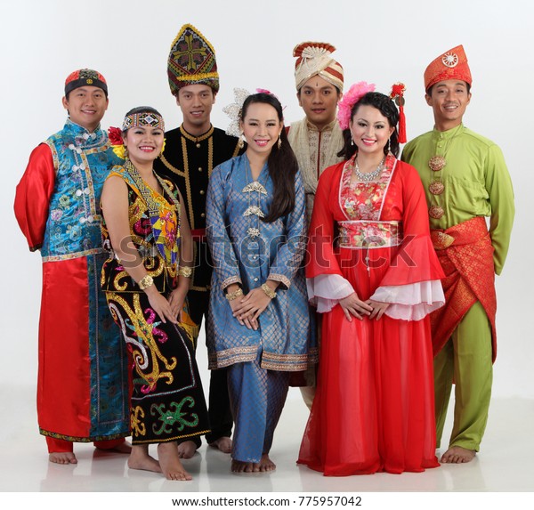 Diffferent Racial Malaysia Standing Together Looking Stock Photo (Edit ...