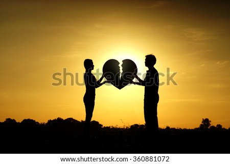 Difficult love and relationship concept                     