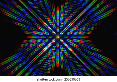 Diffraction Of Light From The LED Array On The Crossed Diffraction Gratings