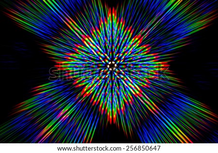 Diffraction of light from the LED array on the crossed diffraction gratings