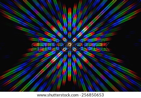 Diffraction of light from the LED array on the crossed diffraction gratings