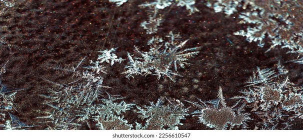 Diffuse. Frosty patterns on the paintwork. Nature does not do her work according to a single pattern; she prides herself on her ability to vary.