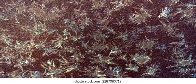 Diffuse. Frosty patterns on the paintwork. Nature does not do her work according to a single pattern; she prides herself on her ability to vary.