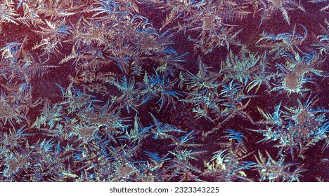 Diffuse. Frosty patterns on the paintwork. Nature does not do her work according to a single pattern; she prides herself on her ability to vary.