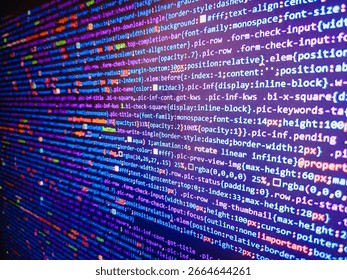 Digital abstract bits data stream, cyber pattern digital background. Software engineer at work. Digital technology on display. Developing programming binary code