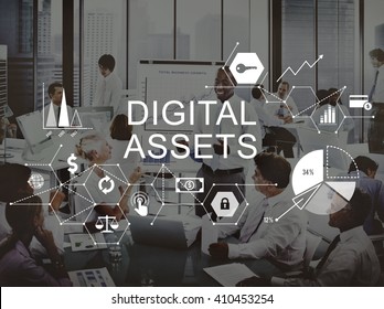 Digital Assets Business Management System Concept - Powered by Shutterstock