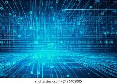 Digital background perfect for tech processes, neural networks, artificial intelligence, data transfer and security, ai generated background for digital storage, multimedia presentations - Powered by Shutterstock