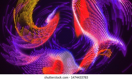 digital balls particles abstract background
