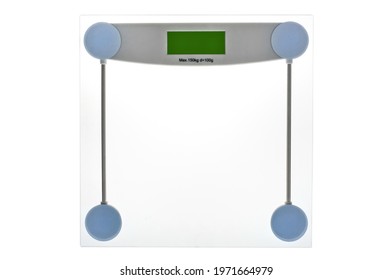 Digital Bathroom Scale, Isolated On White 