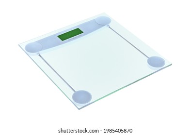 Digital Bathroom Scale, Isolated On White 