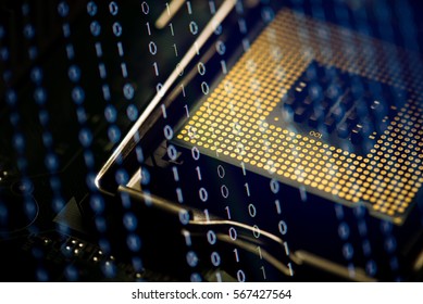 Digital binary data on computer screen and computer processor. - Powered by Shutterstock - Get 15% off with code: PIKWIZARD15