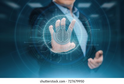 Digital Brain Artificial intelligence AI machine learning Business Technology Internet Network Concept.
