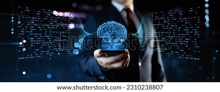 Digital Brain. Artificial intelligence AI machine learning Business Technology Internet Network Concept
