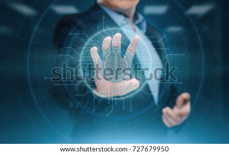 Digital Brain Artificial intelligence AI machine learning Business Technology Internet Network Concept.