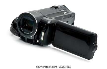 Digital Camcorder Isolated On White Background