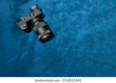 Digital camera, in the background 
