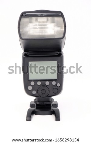 Digital camera flash isolated on white background
