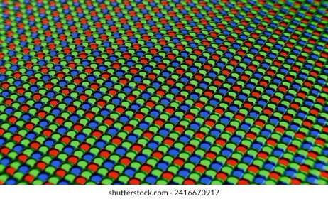 Digital camera matrix - super close up - RGB red green blue pixels light sensors