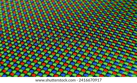 Digital camera matrix - super close up - RGB red green blue pixels light sensors