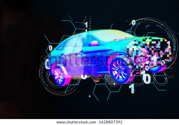 digital car
technology smart in virtuel
room
