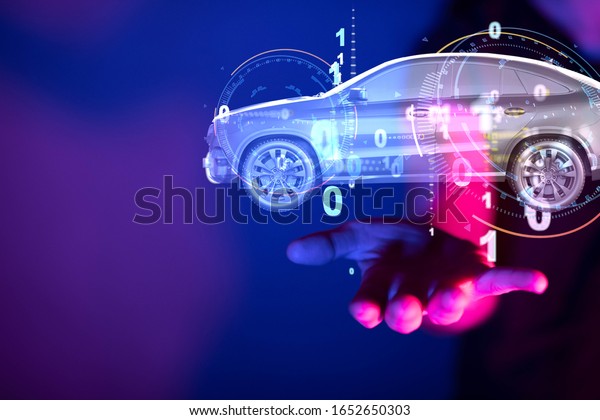 digital car
technology smart in virtuel
room