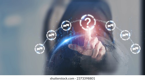 Digital chatting artificial intelligence chatbot. Chatbot, robot application, conversation assistant concept. AI services, Robot application, global connecting. Human feedback learning technology. - Shutterstock ID 2373398801