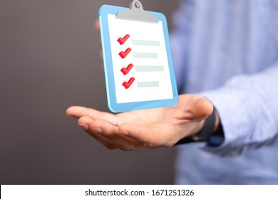 Digital Checklist Or Todo-list Displayed 
