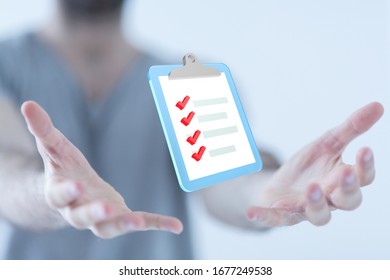 Digital Checklist Or Todo-list Displayed 
