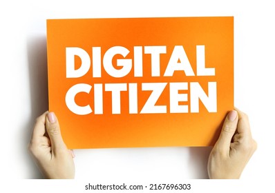 Digital Citizen Text Quote On Card Stock Photo 2167696303 | Shutterstock