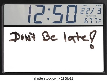 Digital clock with copy space