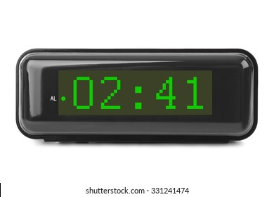 Digital Clock Isolated On White Background