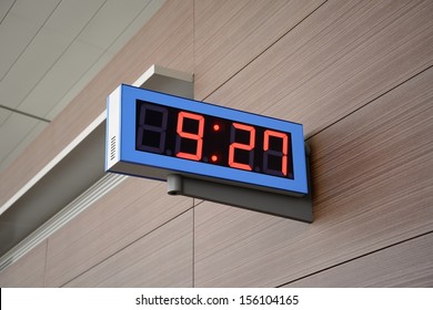 Digital Clock On A Wall