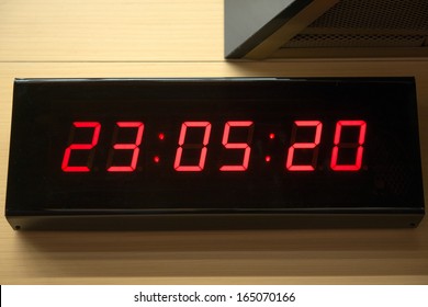 Digital Clock On The Wall