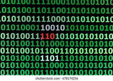 digital code on black screen of computer.