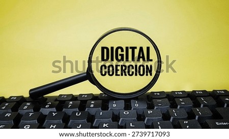 Digital Coercion Concept on Computer Keyboard Representing Online Pressure, Cyber Manipulation, Data Control and Technology Abuse. 