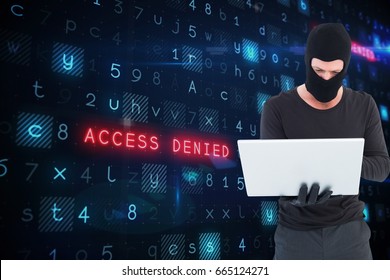 Digital composite of hacker