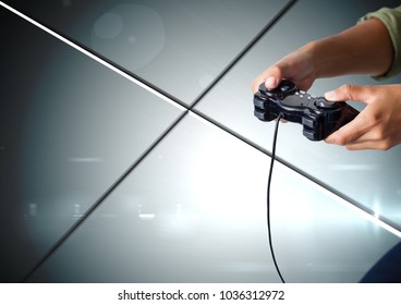 Digital Composite Of Hands Playing PPT template 72 | CrystalGraphics