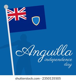 Digital composite image of anguilla independence day text by flag over silhouette woman. patriotism and identity concept. - Powered by Shutterstock