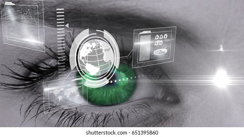 Digital composite of Digital composite image of eye interface