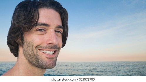 Digital Composite Man Beach Smiling Stock Photo 705072703 | Shutterstock