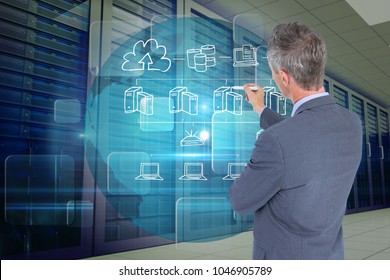 Digital Composite Model Drawing Server Room Stock Photo 1046905789 ...