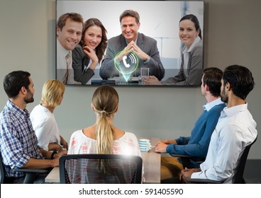 Digital Composite Of Video Chat